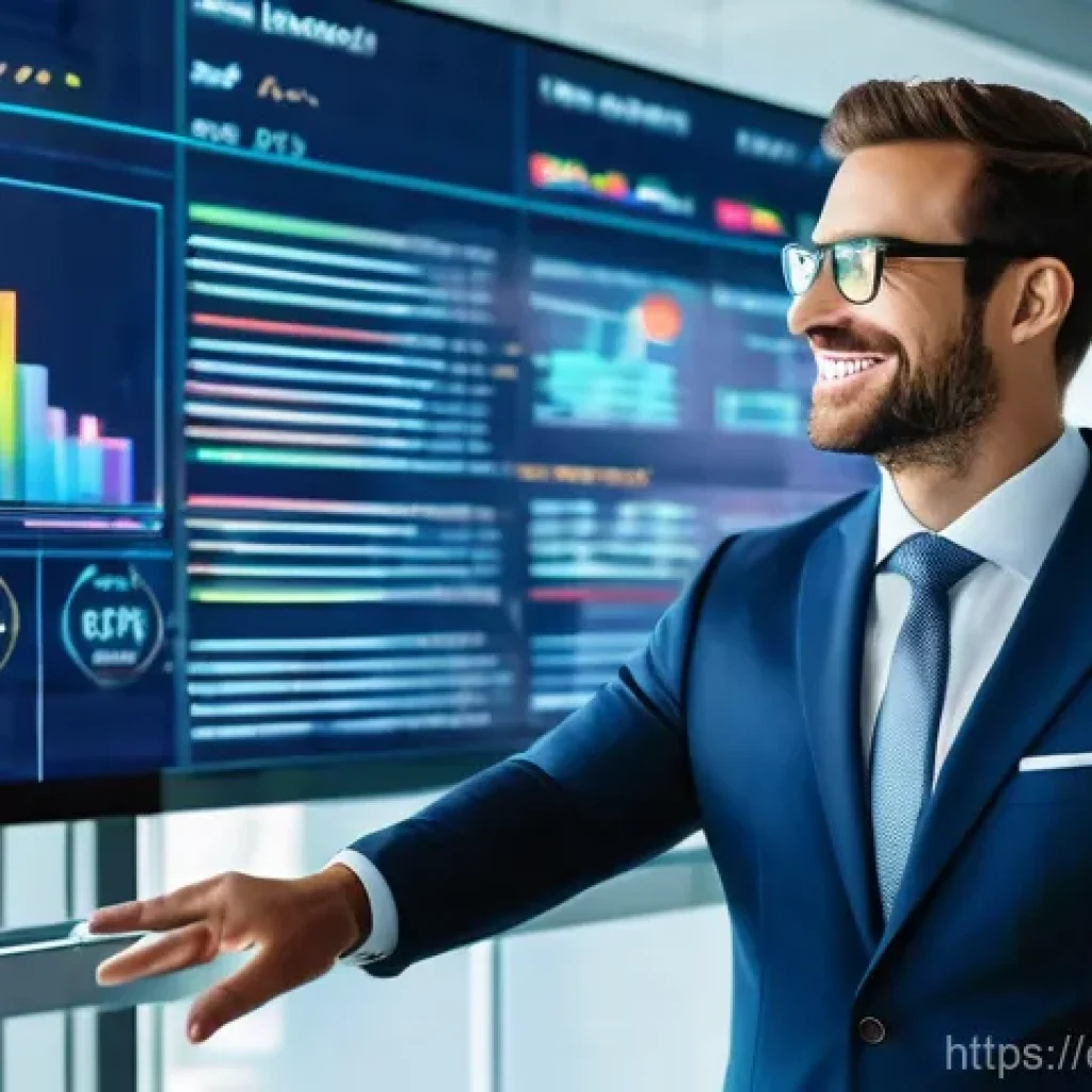 금융투자분석사와 재무 컨설팅 사례 - **Prompt:** A diverse, professional financial advisor, dressed in a sharp business suit, stands conf...
