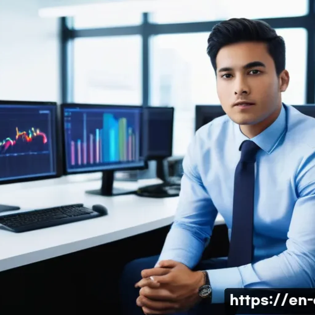 CFA와 데이터 시각화 - **Prompt:** A sharp, focused male financial analyst in his late 20s, wearing a crisp business shirt ...